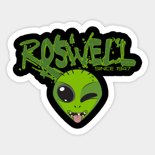 ROSWELL Green Sticker